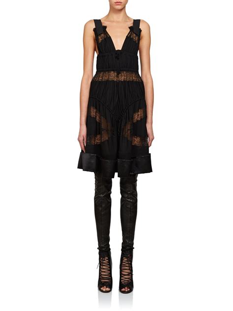 black givenchy lace and velvet mini dress|givenchy plage dresses black.